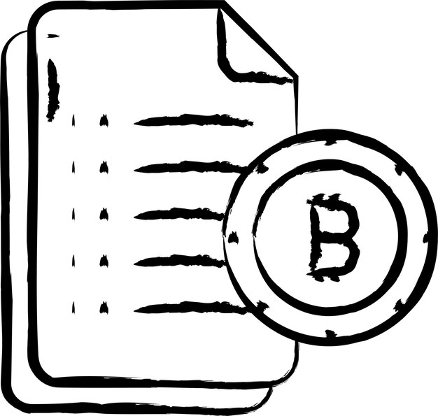 Ilustración de vector dibujado a mano documento