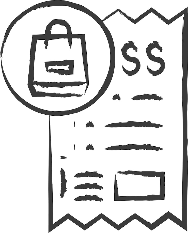 Vector ilustración de vector dibujado a mano de factura