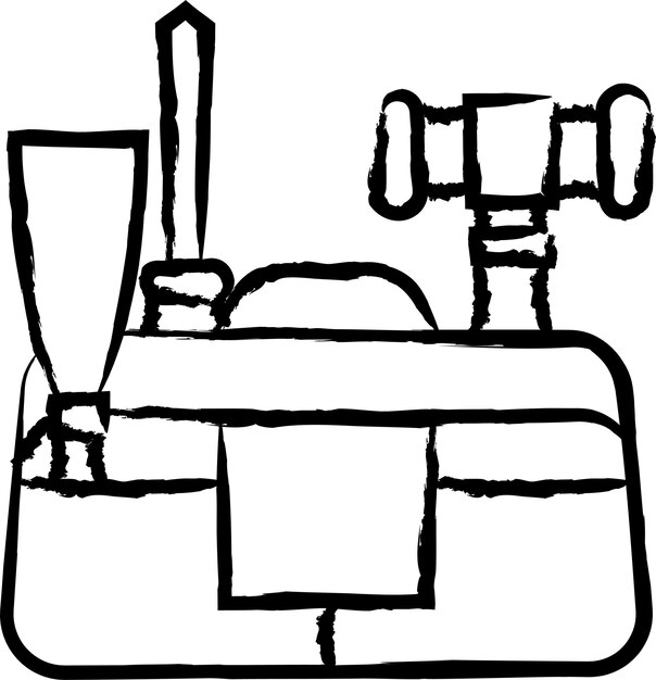 Ilustración de vector dibujado a mano kit de herramientas