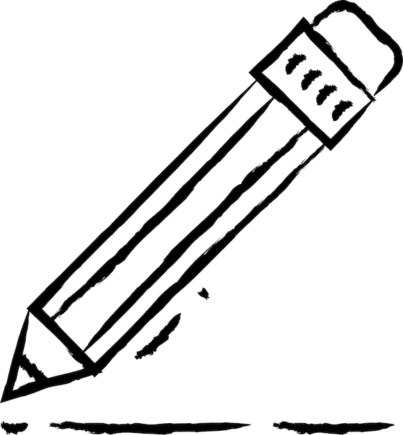 Ilustración de vector dibujado a mano lápiz
