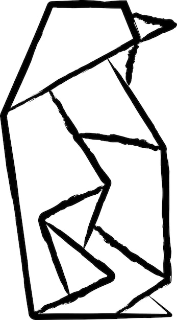 Ilustración de vector dibujado a mano pingüino