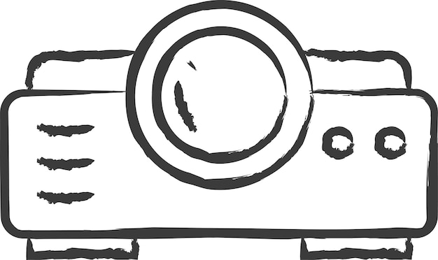 Ilustración de vector dibujado a mano proyector