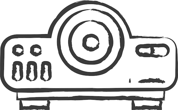 Ilustración de vector dibujado a mano proyector