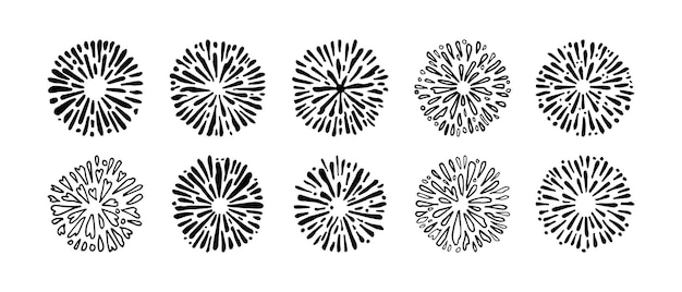 Ilustración de vector dibujado a mano Starburst