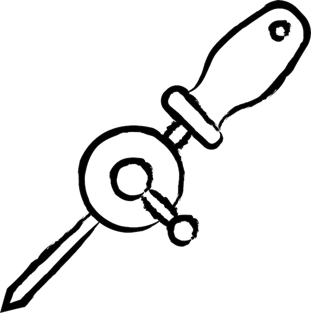 Ilustración de vector dibujado a mano taladro de mano