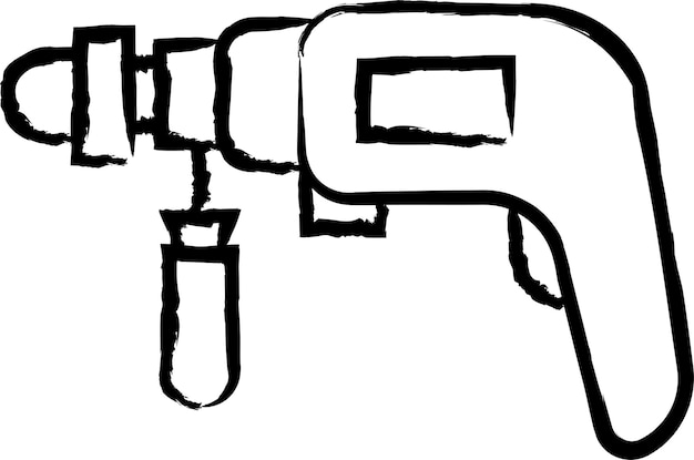 Ilustración de vector dibujado a mano taladro