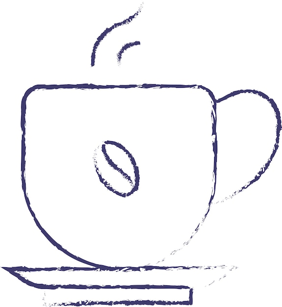 Ilustración de vector dibujado a mano taza de café