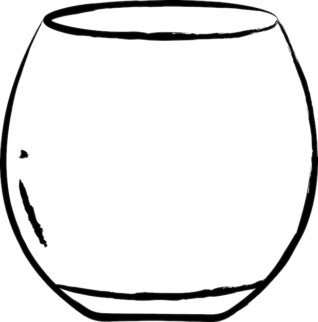 Ilustración de vector dibujado a mano de vidrio de barra