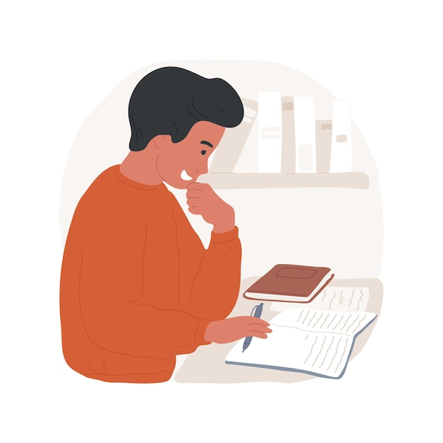 Ilustración de vector de dibujos animados aislado de pensamiento