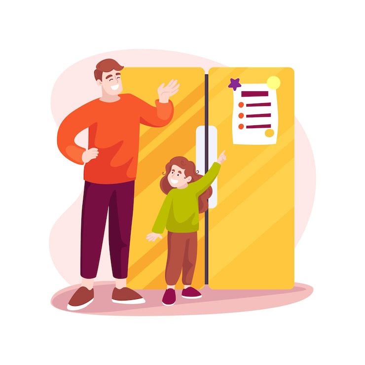 Vector ilustración de vector de dibujos animados aislados de lista de verificación de reglas