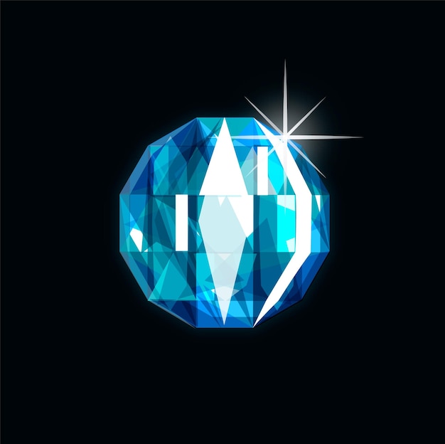 Ilustración de vector de dibujos animados de diamante