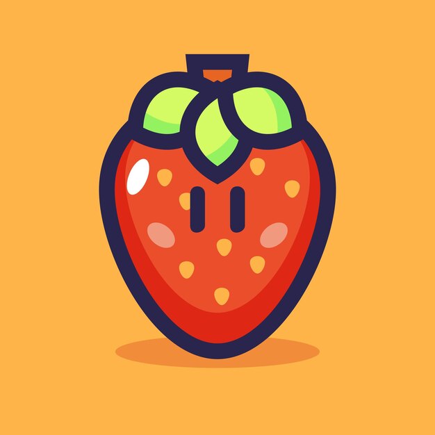 Ilustración de vector de dibujos animados de fresa