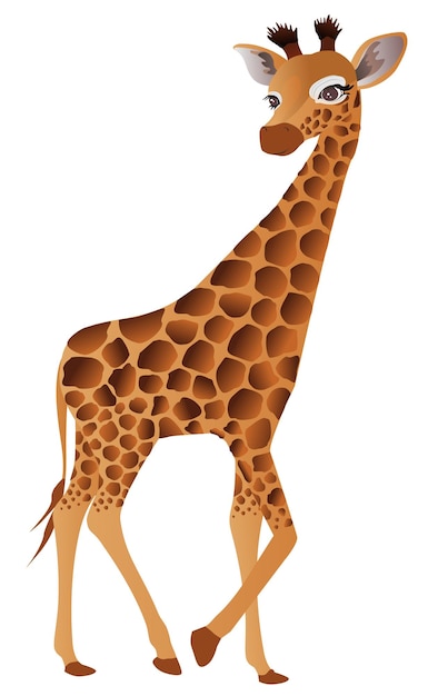 Ilustración de vector de dibujos animados de jirafa