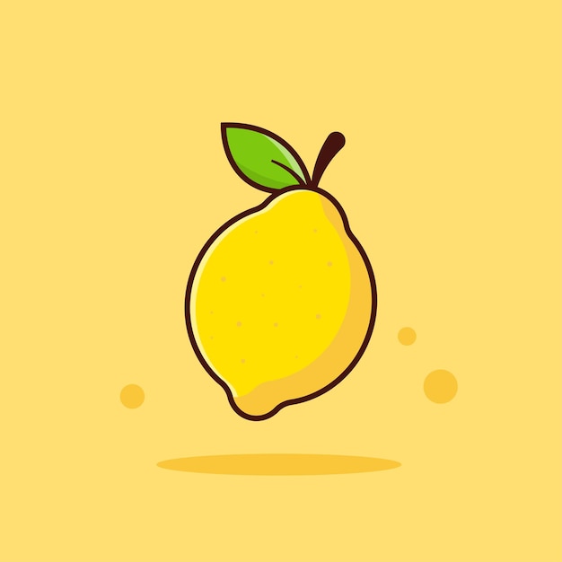 Ilustración de vector de dibujos animados de limón