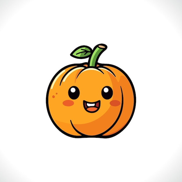 Ilustración de vector de dibujos animados lindo calabaza