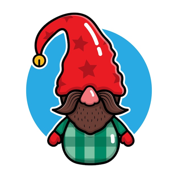 Vector ilustración de vector de dibujos animados lindo gnomos