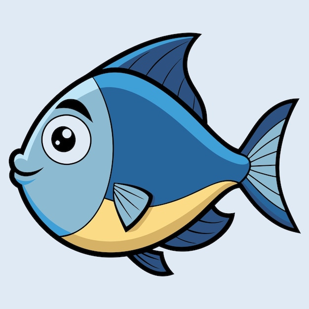 Ilustración de vector de dibujos animados de pescado