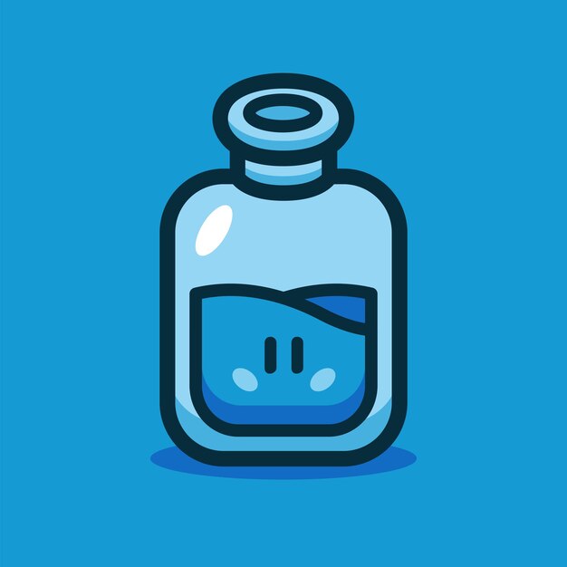 Ilustración de vector de dibujos animados de poción cuadrada