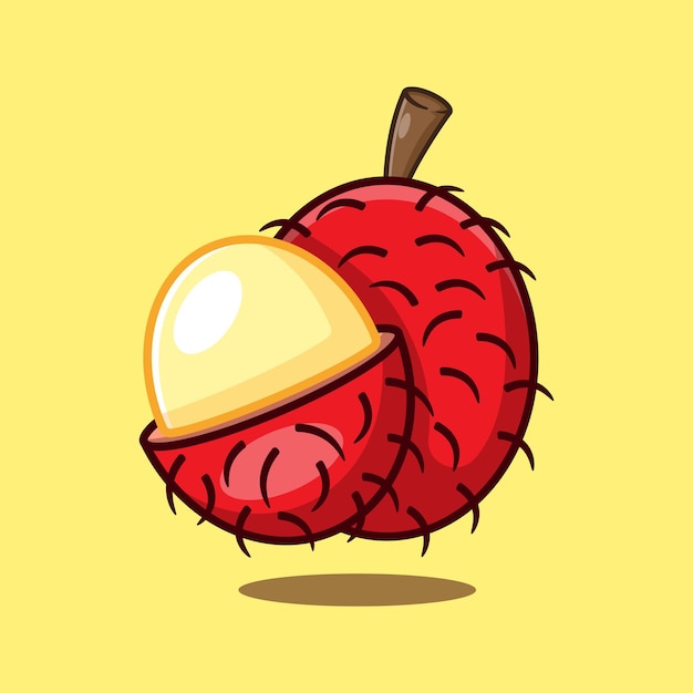 Ilustración de vector de dibujos animados de rambután