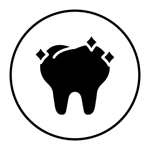 Ilustración del vector de dientes limpios