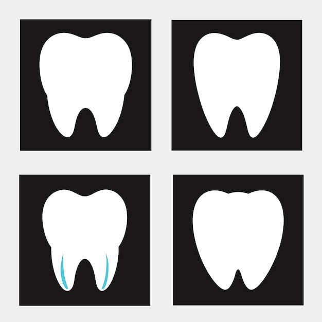Ilustración de vector de dientes lindos
