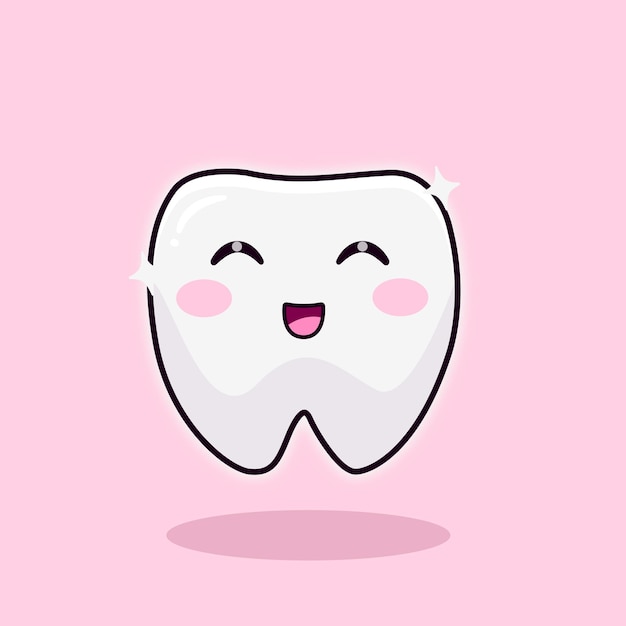 Ilustración de vector de dientes lindos