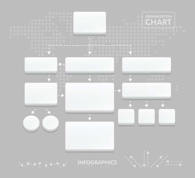 Vector ilustración de vector de diferentes elementos para hacer gráfico sobre el fondo gris.