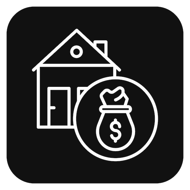 Vector ilustración del vector de dinero de la casa