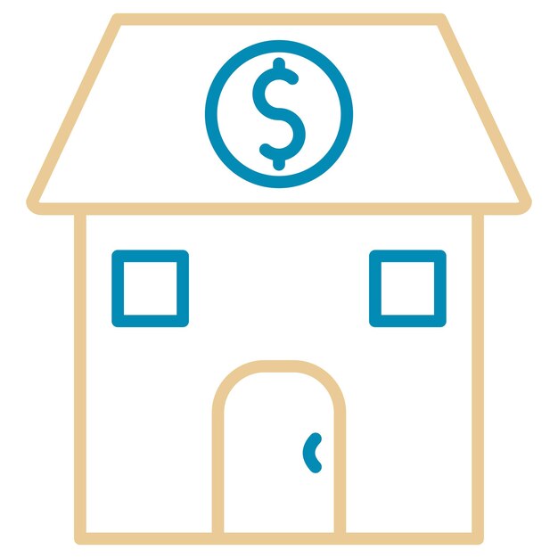 Ilustración del vector de dinero de la casa