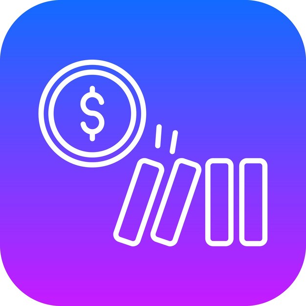Ilustración del vector de dinero Domino
