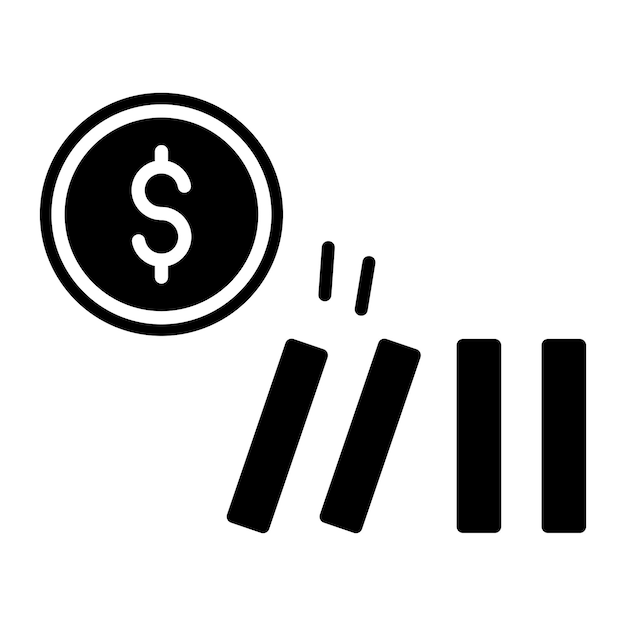 Ilustración del vector de dinero Domino