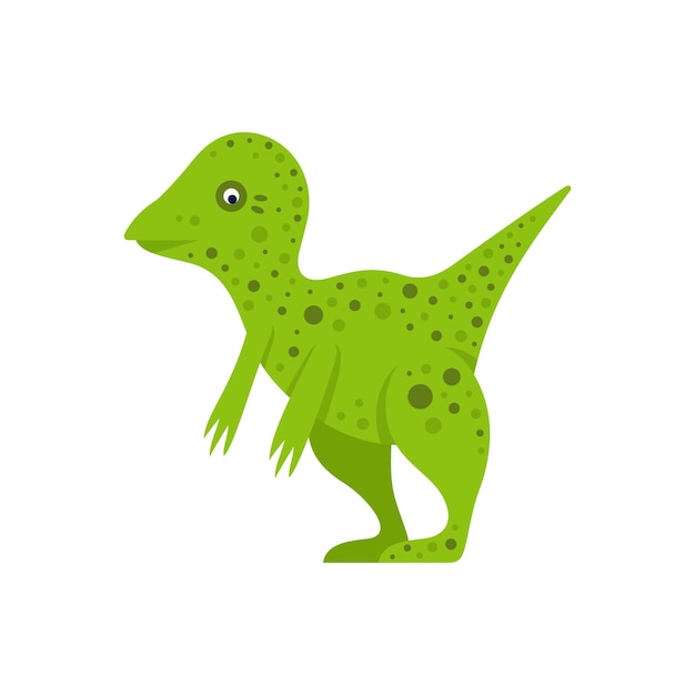 Ilustración de vector de dinosaurio de dibujos animados Dino personaje divertido