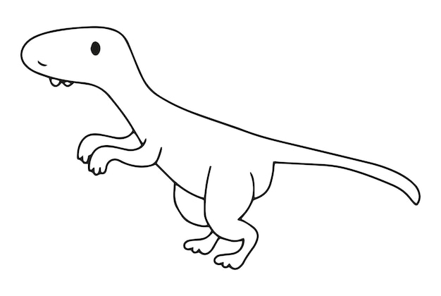 Ilustración de vector de dinosaurio velociraptor | Vector Premium