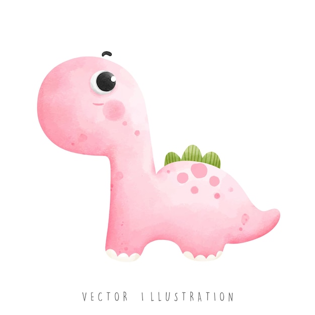 Ilustración de vector de dinosaurios acuarela dinosaurios