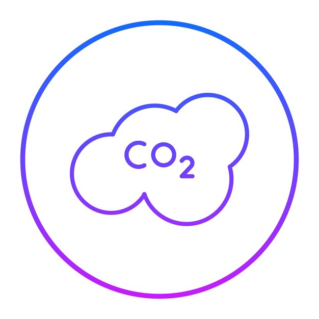 Ilustración del vector de dióxido de carbono