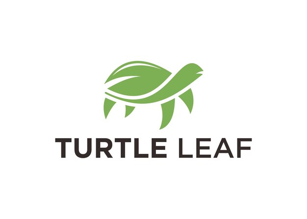 Ilustración Vector de diseño abstracto de hoja de tortuga