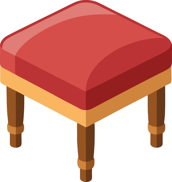Ilustración de un vector de diseño de arte plano para taburetes