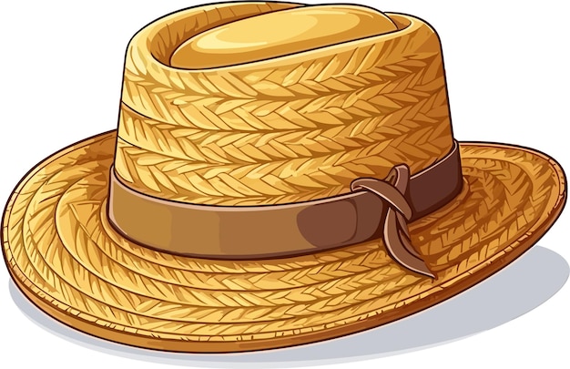 Vector ilustración de vector de diseño de camiseta de sombrero de paja de dibujos animados