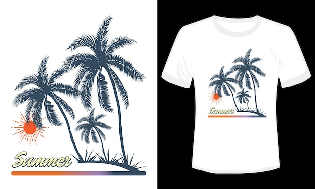 Ilustración de Vector de diseño de camiseta de verano