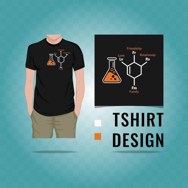 Vector ilustración de vector de diseño de camiseta de vida química