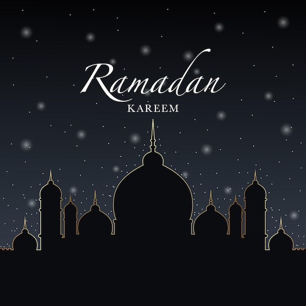 Ilustración de vector de diseño de carteles de Ramadán Kareem para el evento del festival de ayuno del Islam