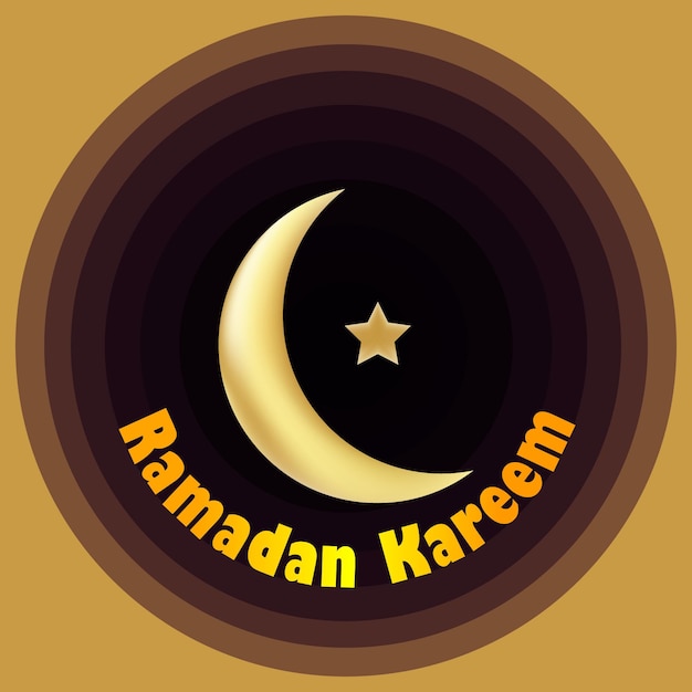 Ilustración de vector de diseño de círculo de Ramadán Kareem