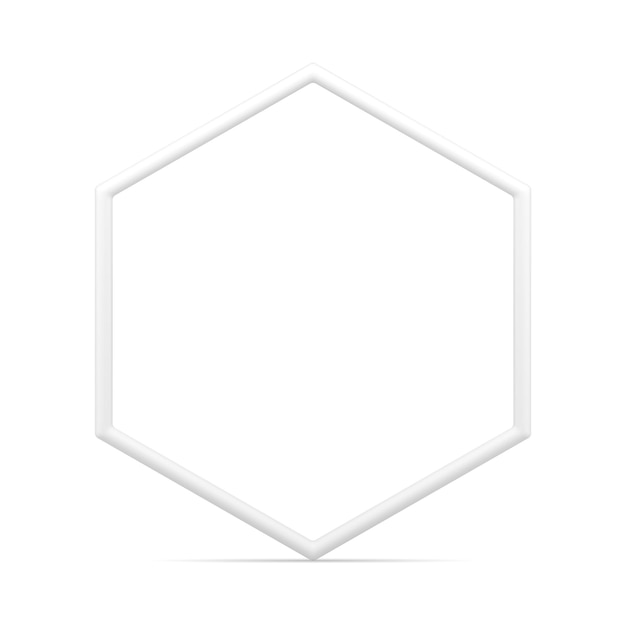 Ilustración de vector de diseño decorativo de producto premium vacío de forma de cristal de marco blanco brillante realista. plantilla 3d elegante lujo borde brillante boda diamante invitación esquema maqueta aislado