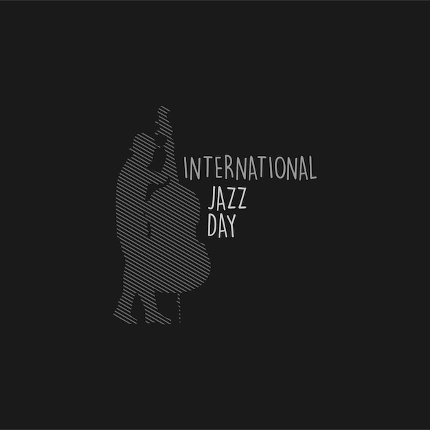 Ilustración de vector de diseño de día internacional de jazz