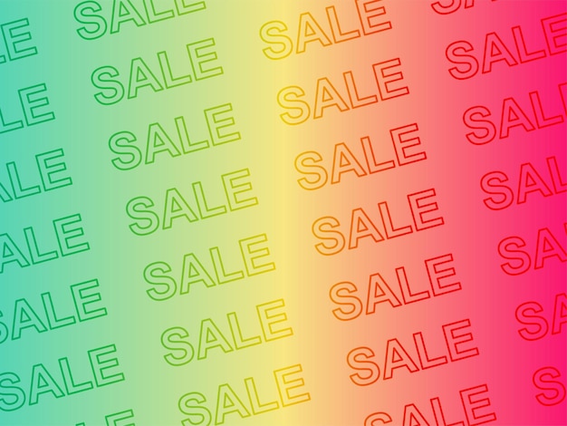 Ilustración de vector de diseño de fondo de banner de venta de color degradado