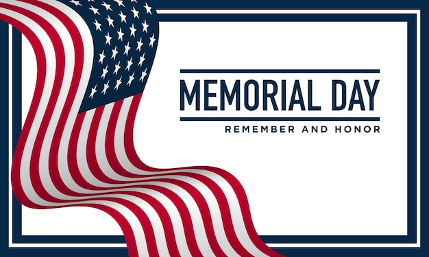 Ilustración de Vector de diseño de fondo de Memorial Day