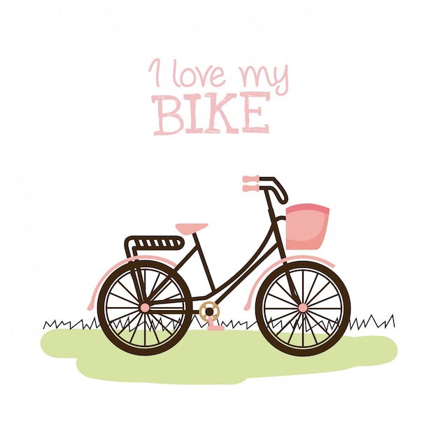 Ilustración de vector de diseño gráfico de bicicleta