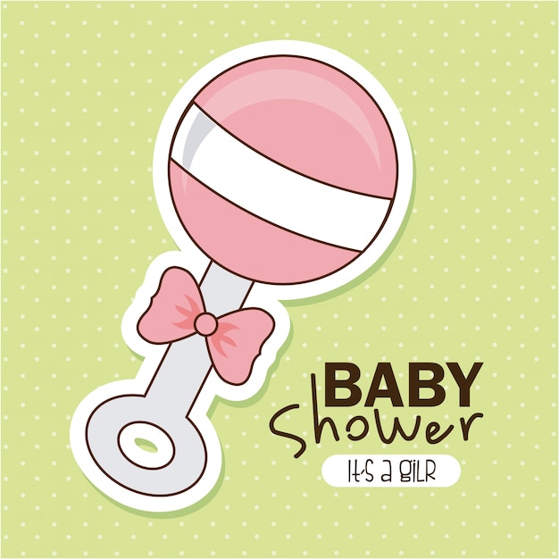 Ilustración de vector de diseño gráfico de ducha de bebé