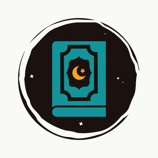 Ilustración de vector de diseño de icono de al quran