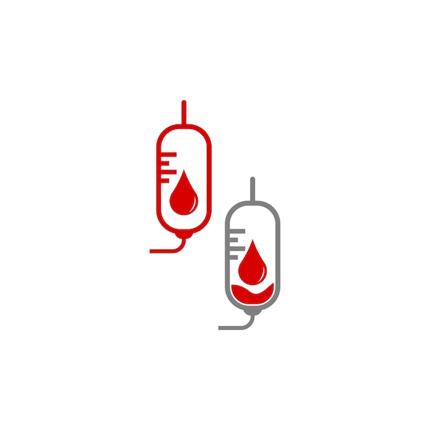 Ilustración de vector de diseño de icono de logotipo de sangre